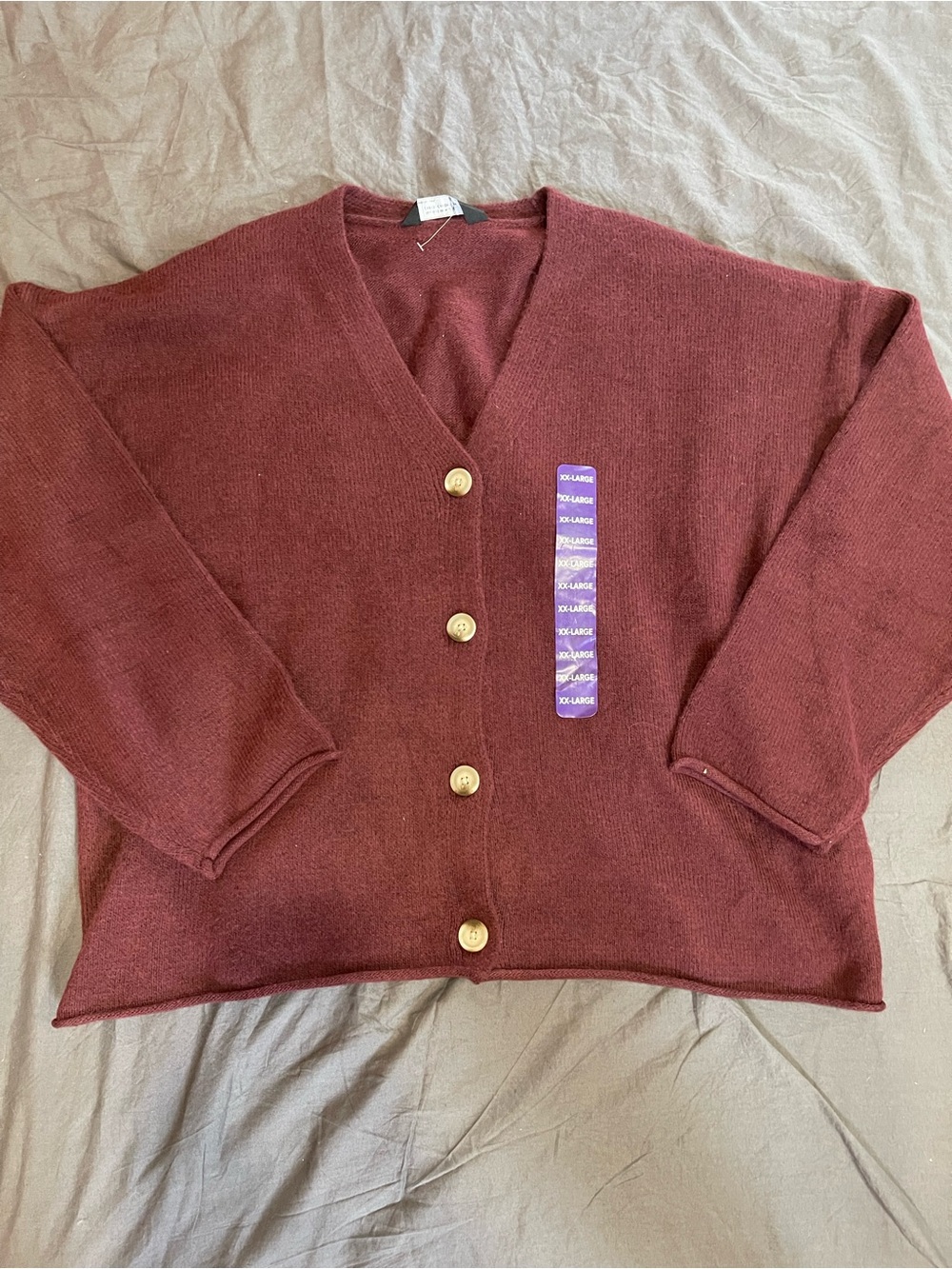 Members Mark NWOT Burgundy Cardigan